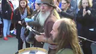 Clanadonia playing at the Yes Scotland rally [upl. by Llebyram]