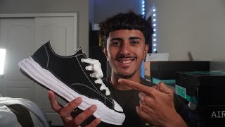 ASMR Greatest Black Shoe of ALL TIME Shoe Review and Unboxing Tapping and Whispers [upl. by Yeltrab]