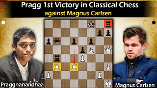 Pragg 1st Victory in Classical Chess against Carlsen  Pragg vs Carlsen 2024 [upl. by Jeffy]