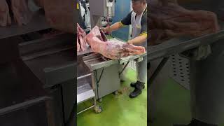 Lamb carcass cutting skills cuttingmachine shotrs [upl. by Leiria161]