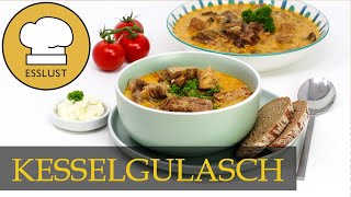 KESSELGULASCH mit Champignons  für Party und Familie [upl. by Tremann]