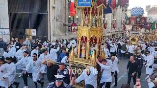 La salita dei Cappuccini Candelore festa SantAgata 2024  Catania [upl. by Demah]