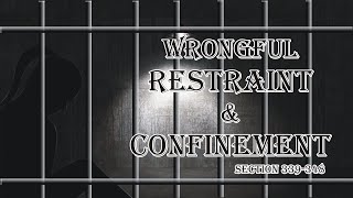 Wrongful Restraint and Wrongful Confinement  IPC  Law Guru [upl. by Ahsimin825]