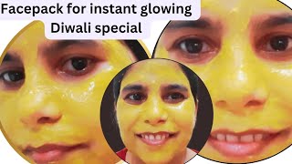 facepack for instant glowing for Diwali special ✨facepackforglowingskin diwalispecial facepack [upl. by Sascha]