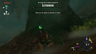 The Legend of Zelda Tears of the Kingdom  First Lithorok Kill Grotte de la colline Gonggle [upl. by Icat]