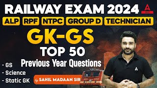 Railway Exam 2024  Railway GK GS by Sahil Madaan Sir  GK GS Previous Year Question Paper 1 [upl. by Joletta]