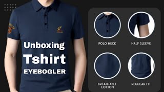 Unboxing Tshirt 👕 EYEBOGLER Half Sleeve Solid Casual Tshirt [upl. by Elden494]