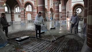 Corneliuskerk Limmen betonvloerstorten 05 03 2020 [upl. by Iur]