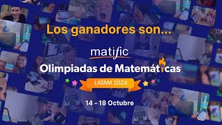 Olimpiadas Matific 2024 LATAM Los ganadores son [upl. by Luelle463]