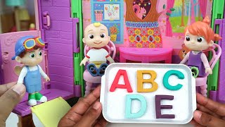 Coco Melon Toy Learning  ABC Learning with ABC Cookies  Pretend Play in Toy Kitchen [upl. by Htirehc]