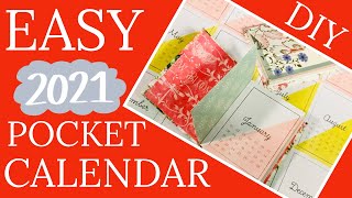 AMAZING LITTLE POCKET CALENDAR Super Easy 3x4 Pocket Calendar For 2021GREAT LITTLE PROJECT [upl. by Hepzi270]