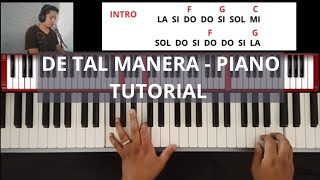 De tal Manera  Piano tutorial  Abel Zavala y Jesús Adrián Romero 🔥🎹 [upl. by Atinor]