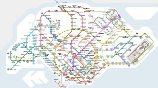 Greater Singapore Transit Map  Google Drawing Editing Timelapse [upl. by Doelling]