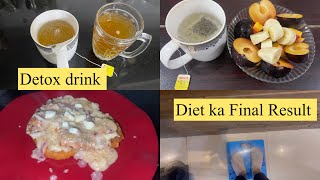 How I lose 6 kg in 5 days  Diet ka Final Result  weight check kiya  detox drink [upl. by Anoynek]