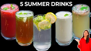 5 Easy Summer Drinks जो आपको गर्मियों में तरो ताज़ा कर दे  5 Summer Drinks Recipe  Kabitaskitchen [upl. by Ashbaugh]