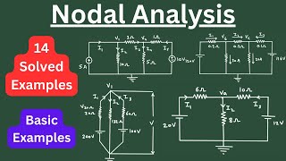 Nodal Analysis Problems  14 Solved Examples on Kirchhoffs Current Law KCL Solved Example [upl. by Piane731]