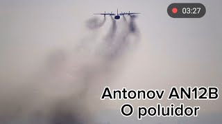 NUNCA NA VIDA VÍ TANTA FUMAÇA EM UMA DECOLAGEM  PARTIDA DO ANTONOV AN12 EM CAMPINAS VIRACOPOS [upl. by Iidnarb]