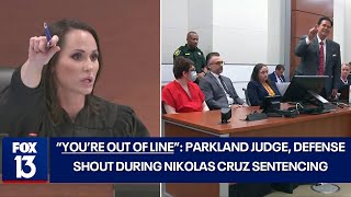 Youre out of line Parkland judge defense shout at each other during Nikolas Cruz sentencing [upl. by Erolyat]