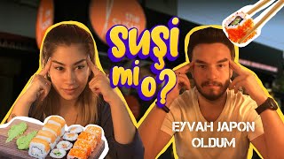 SUŞİ ÇUBUKLARI NASIL TUTULUR 🍣 İLK DEFA SUSHI YEDİK  Mukbang [upl. by Schwenk402]