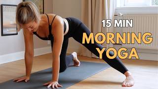 15 Min Energising Morning Yoga  Everyday Yoga Routine [upl. by Eenimod]