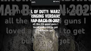 VERDANSK IS COMING BACK IN CALL IF DUTY [upl. by Eedeed]