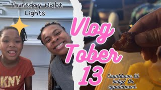 Vlogtober 13 39 week checkup Thursday Football Countdown to baby Membrane Sweep [upl. by Ahsemak191]