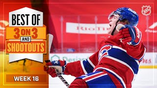 Best 3on3 Overtime and Shootout Moments from Week 16  NHL [upl. by Reiner]