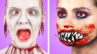 Spooky Halloween Makeup and DIY Costume Ideas  Last Minute Halloween Party Hacks amp Tricks [upl. by Anaihr]