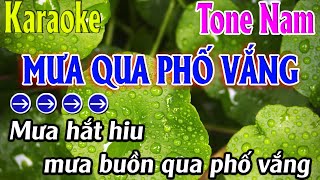 Mưa Qua Phố Vắng Karaoke  Tone Nam Karaoke Thanh Kiệt  Beat Mới [upl. by Etienne]