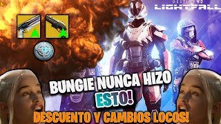 BUNGIE NUNCA HIZO ESTO DESCUENTO Y CAMBIOS DE LOCOS Destiny 2 Lightfall [upl. by Aicilef]