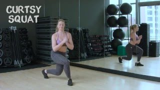 Iskra Lawrence’s Curtsy Squat for Working Your Outer Thighs and Bum  GETTING ACTIVE  Episode 013 [upl. by Vezza]