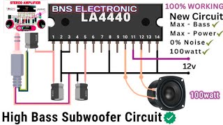 12Volt Amplifier Circuit Using LA4440  La4440 Amplifier Circuit [upl. by Sailesh]