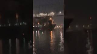 Moment of Cargo Ship Crash Into Baltimores Key Bridge [upl. by Chlo]