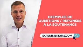 Exemples de questions  réponses dune soutenance de mémoire [upl. by Kassey109]