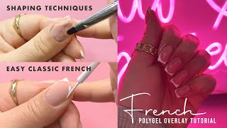 How to Create a Classic Overlay French Polygel Set beginnerfriendly [upl. by Nonnel]