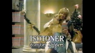 Classic Christmas Isotoner Slippers Commercial 1988 [upl. by Ynobe]