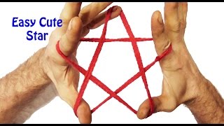 Adorable Star String FigureString Trick  Simple Way [upl. by Enait]