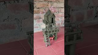 Amazing tree house making with clay 🏡  clayhouse treehouse craft [upl. by Irbmac]