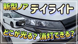 【新型ノア】デイライト紹介！どこが光るの？消灯できるの？徹底解説！ [upl. by Joycelin]