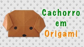 Dobraduras de Animais  CACHORRODog Modelo 1  Origami  Passo a Passo [upl. by Jacobba]