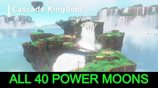 All 40 Cascade Kingdom Power Moons in Super Mario Odyssey [upl. by Cathee]