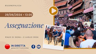 Assegnazione  Palio di Siena 2 luglio 2024  SOGNO PALIO [upl. by Hanah58]