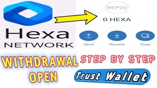 Hexa Network Withdrawal To Trust Wallet  Step by Step  Dont Miss Big Coin Free Mining [upl. by Einnor883]