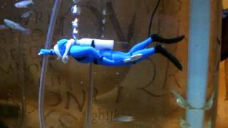 Blue Aquarium Air Diver Ornament Aerator eBay [upl. by Amuh]