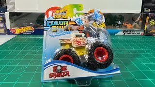 Hot Wheels  Color Shifters Monster Truck Bone Shaker Review [upl. by Lomax]