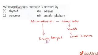 Adrenocorticotropic hormone is secreted by  11  CHEMICAL COORDINATION AND INTEGRATION  BIOLO [upl. by Atnuahsal]