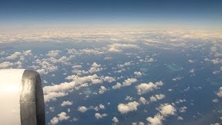 Inflight BrisbaneCairns Qantas Flight 782 12112012 [upl. by Yliram]