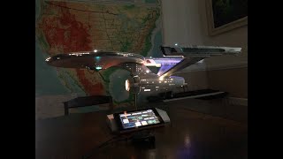 Star Trek USS Starship Enterprise Refit Scale Model with App Controlled Lights and Sound [upl. by Llehcsreh9]