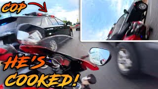 Biker CRASHES While Dodging The Police  UNHINGED Police Chases  Bikes VS Cops 103 [upl. by West693]