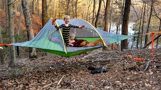 Hammock tent camping WIN or FAIL  Tensile Stingray 3 person tent review [upl. by Yssac846]